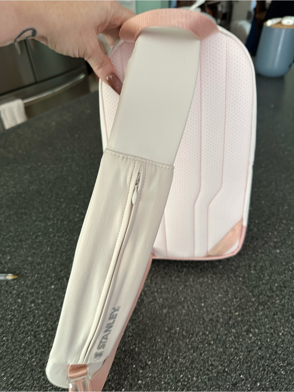 Stanley Cream Backpack with Blush Strap - Picture 2 of 3